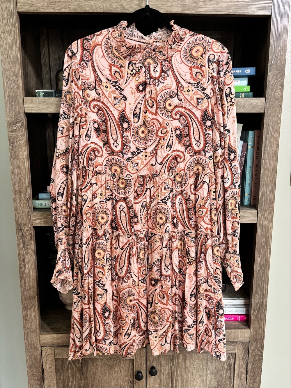 Anthropologie Cady Tiered Paisley Printed Tunic Dress, Size M